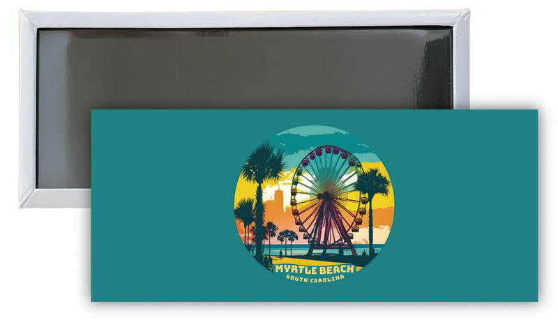 Myrtle Beach South Carolina Souvenir Durable & Vibrant Decor Fridge Magnet 4.75 x 2 Inch