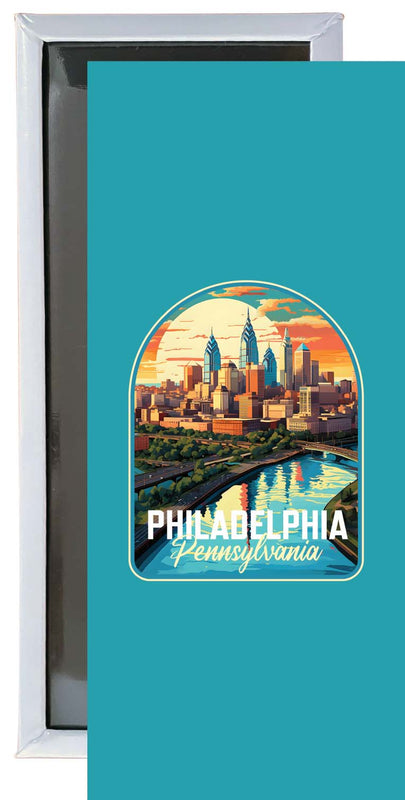 Philadelphia Pennsylvania A Souvenir Durable & Vibrant Decor Fridge Magnet 4.75 x 2 Inch