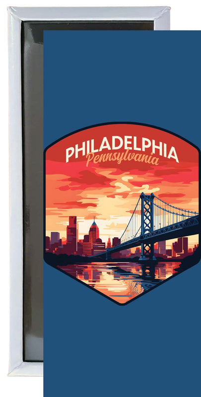 Philadelphia Pennsylvania B Souvenir Durable & Vibrant Decor Fridge Magnet 4.75 x 2 Inch