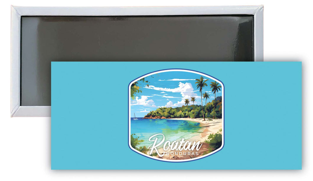 Roatan Honduras C Souvenir Durable & Vibrant Decor Fridge Magnet 4.75 x 2 Inch