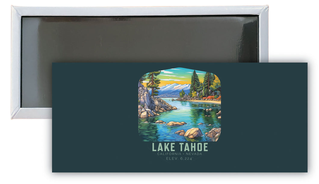 Lake Tahoe California B Souvenir Durable & Vibrant Decor Fridge Magnet 4.75 x 2 Inch