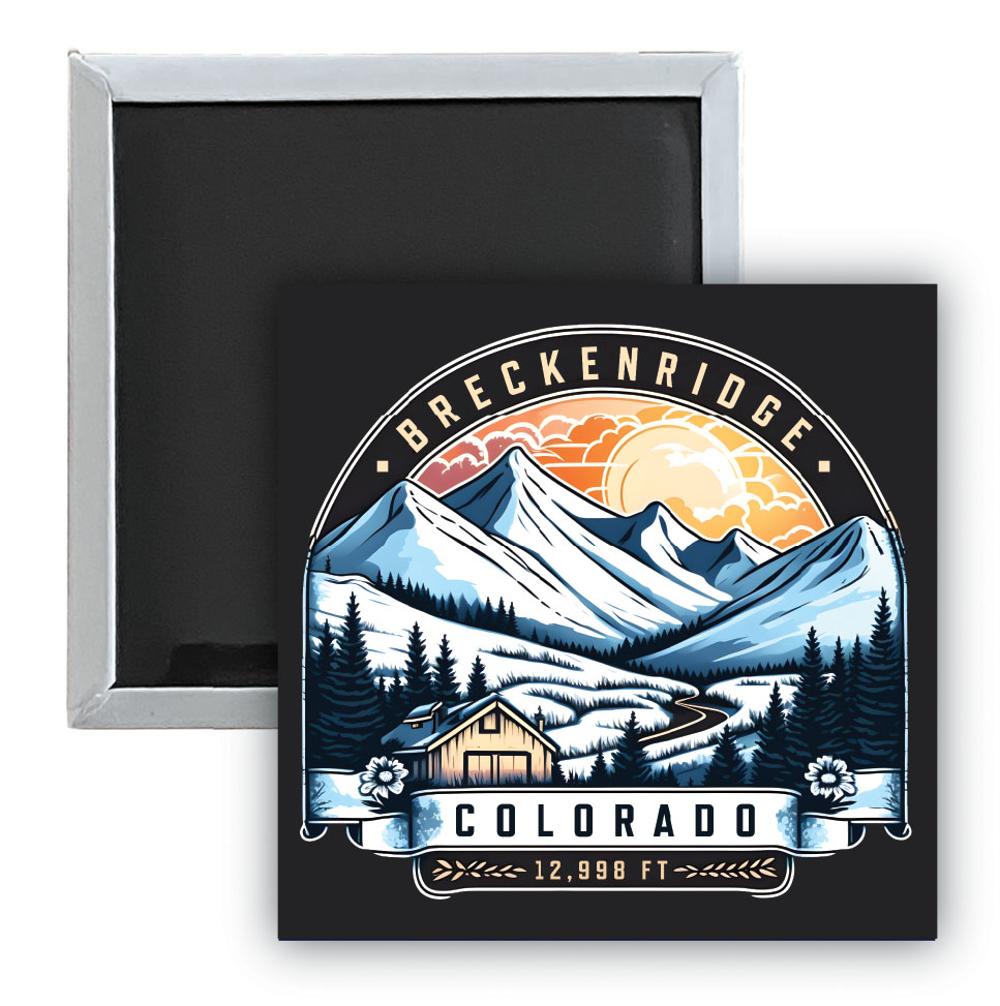 Breckenridge Colorado Souvenir 2.5 x 2.5-Inch Fridge Magnet