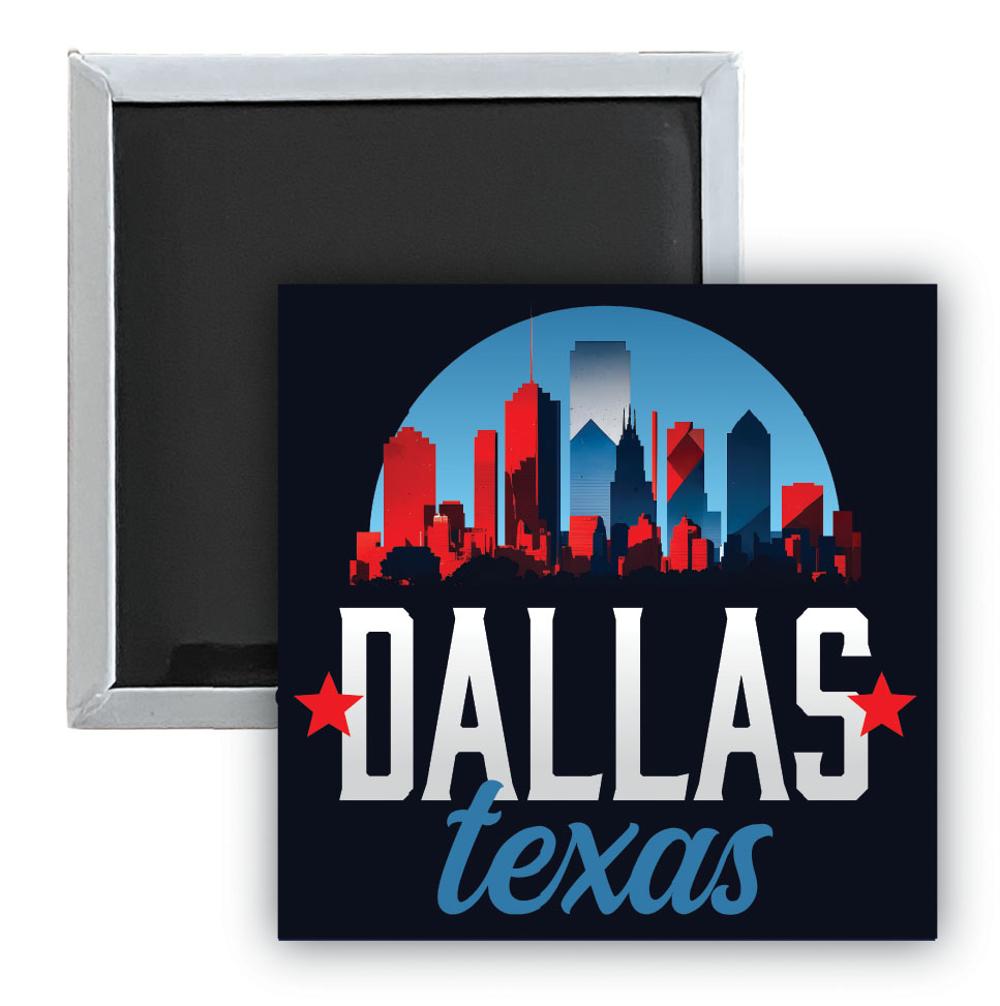 Dallas Texas B Souvenir 2.5 x 2.5-Inch Durable & Vibrant Decor Fridge Magnet