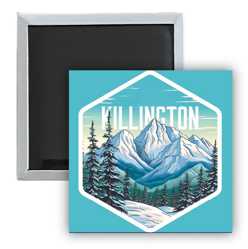 Killington Vermont C Souvenir 2.5 x 2.5-Inch Durable & Vibrant Decor Fridge Magnet