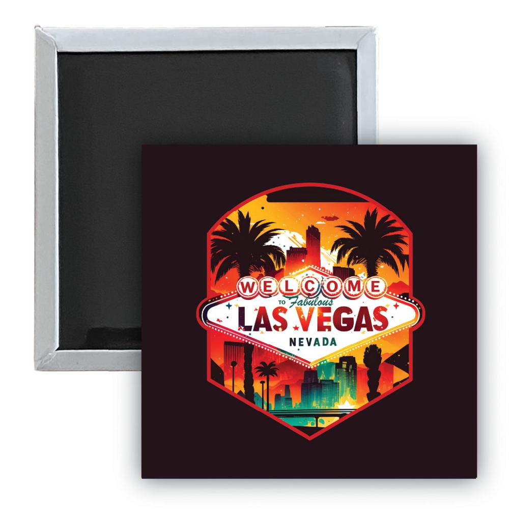 Las Vegas Nevada A Souvenir 2.5 x 2.5-Inch Durable & Vibrant Decor Fridge Magnet