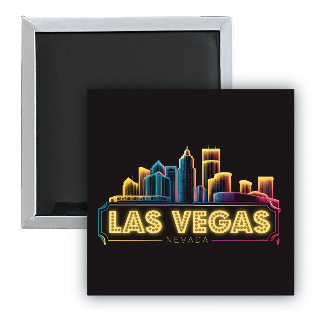 Las Vegas Nevada C Souvenir 2.5 x 2.5-Inch Durable & Vibrant Decor Fridge Magnet
