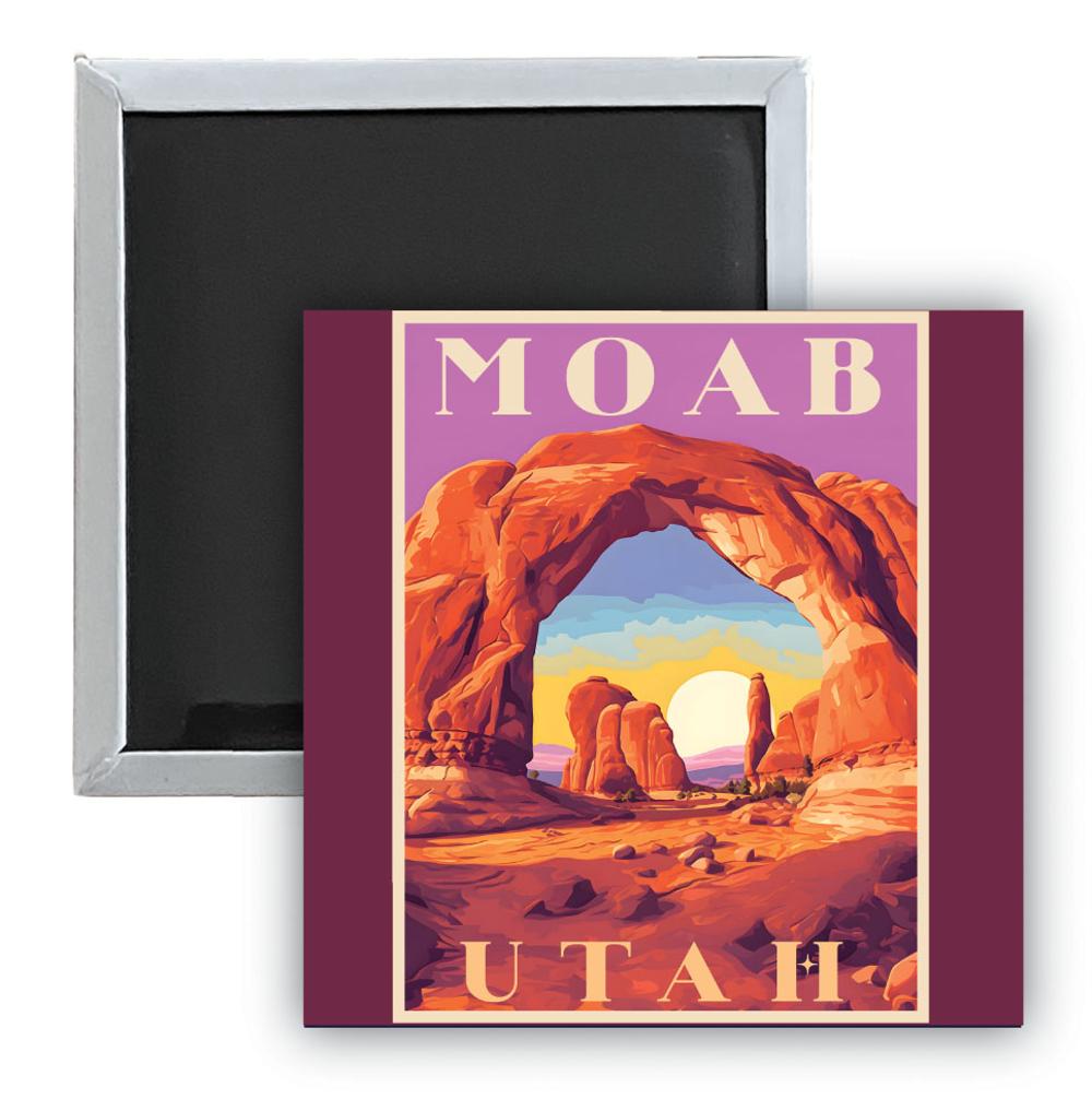 Moab Utah A Souvenir 2.5 x 2.5-Inch Durable & Vibrant Decor Fridge Magnet
