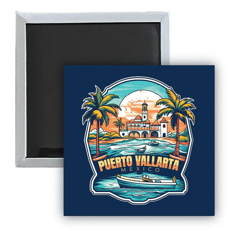 Puerto Vallarta Mexico A Souvenir 2.5 x 2.5-Inch Durable & Vibrant Decor Fridge Magnet