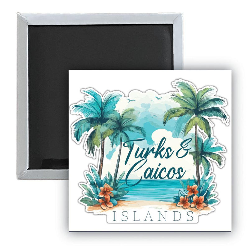Turks And Caicos C Souvenir 2.5 x 2.5-Inch Durable & Vibrant Decor Fridge Magnet