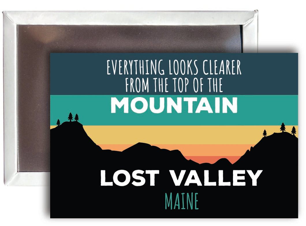 Lost Valley Maine 2 x 3 - Inch Ski Top of the Mountain Fridge Magnet