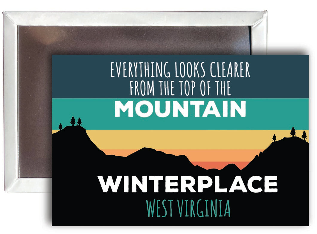Winterplace West Virginia 2 x 3 - Inch Ski Top of the Mountain Fridge Magnet