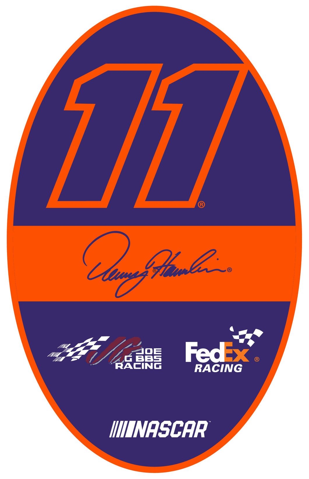 Denny Hamlin #11 NASCAR Oval Magnet New For 2020