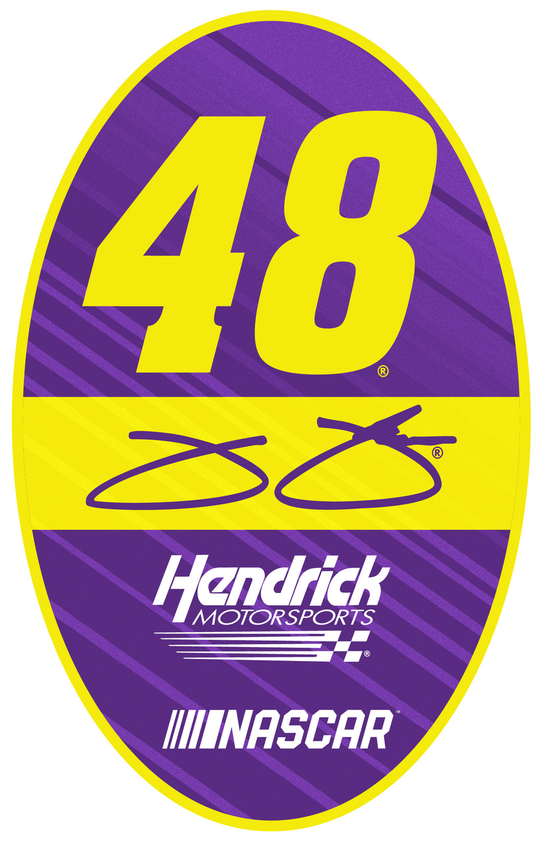 Jimmie Johnson #48 NASCAR Oval Magnet NEW FOR 2020