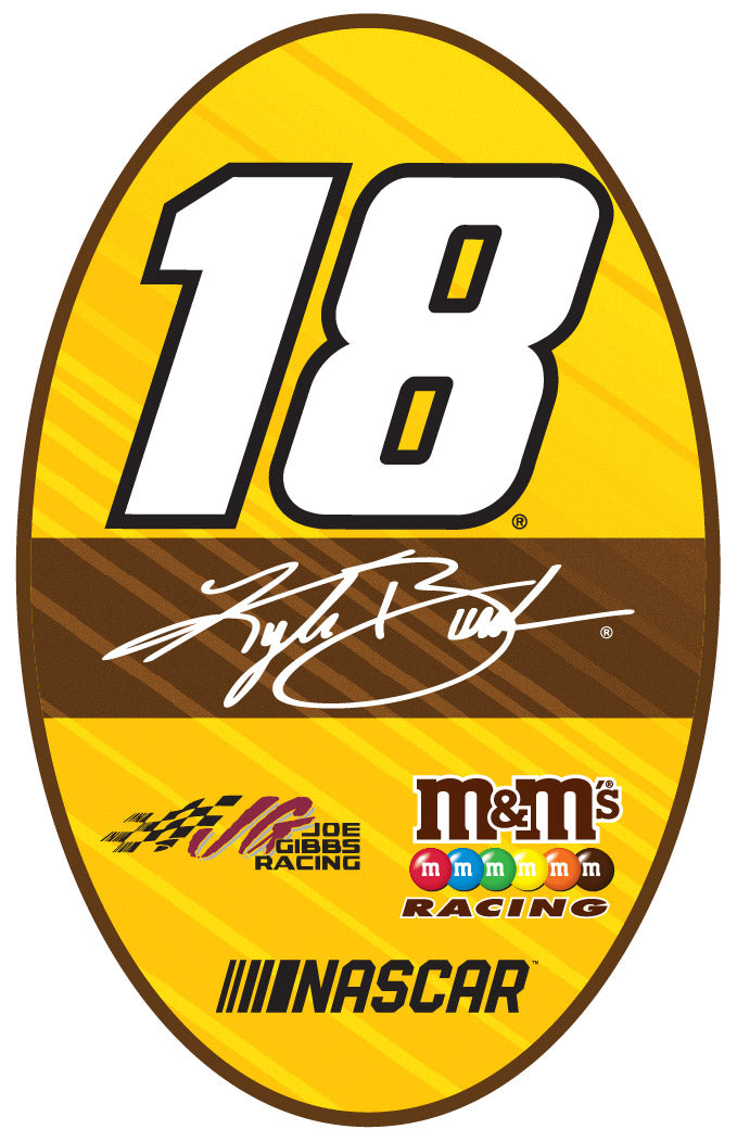 Kyle Busch #18 NASCAR Oval Magnet New For 2020