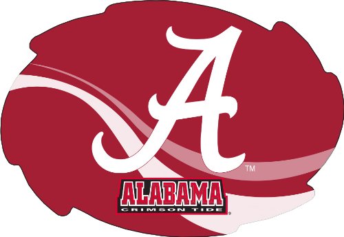 Alabama Crimson Tide Stripe Design Swirl Shape 5x6-Inch NCAA High-Definition Magnet - Versatile Metallic Surface Adornment