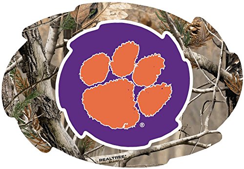 Clemson Tigers Camo Design Swirl Shape 5x6-Inch NCAA High-Definition Magnet - Versatile Metallic Surface Adornment