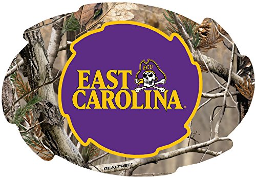 East Carolina Pirates Camo Design Swirl Shape 5x6-Inch NCAA High-Definition Magnet - Versatile Metallic Surface Adornment