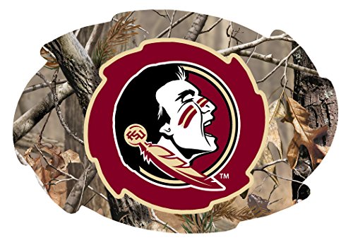 Florida State Seminoles Camo Design Swirl Shape 5x6-Inch NCAA High-Definition Magnet - Versatile Metallic Surface Adornment