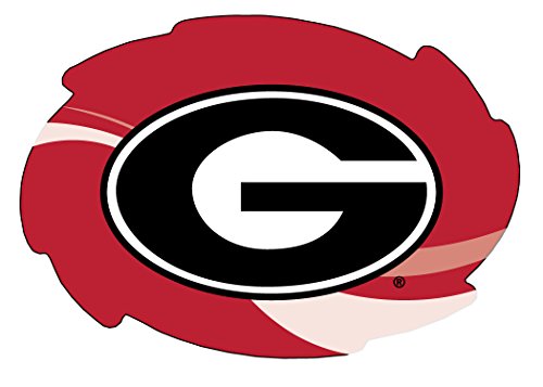 Georgia Bulldogs Stripe Design Swirl Shape 5x6-Inch NCAA High-Definition Magnet - Versatile Metallic Surface Adornment