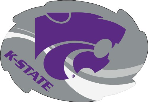 Kansas State Wildcats Stripe Design Swirl Shape 5x6-Inch NCAA High-Definition Magnet - Versatile Metallic Surface Adornment