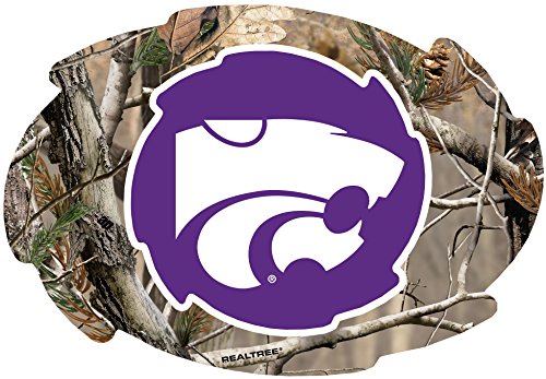 Kansas State Wildcats Camo Design Swirl Shape 5x6-Inch NCAA High-Definition Magnet - Versatile Metallic Surface Adornment