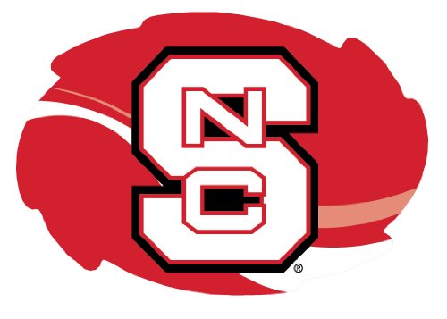 NC State Wolfpack Stripe Design Swirl Shape 5x6-Inch NCAA High-Definition Magnet - Versatile Metallic Surface Adornment