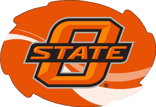 Oklahoma State Cowboys Stripe Design Swirl Shape 5x6-Inch NCAA High-Definition Magnet - Versatile Metallic Surface Adornment