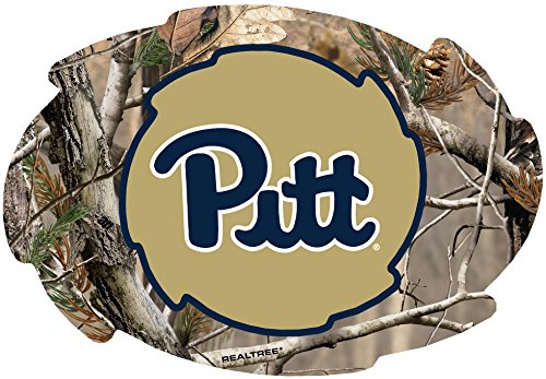 Pittsburgh Panthers Camo Design Swirl Shape 5x6-Inch NCAA High-Definition Magnet - Versatile Metallic Surface Adornment