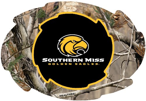 Southern Mississippi Golden Eagles Camo Design Swirl Shape 5x6-Inch NCAA High-Definition Magnet - Versatile Metallic Surface Adornment