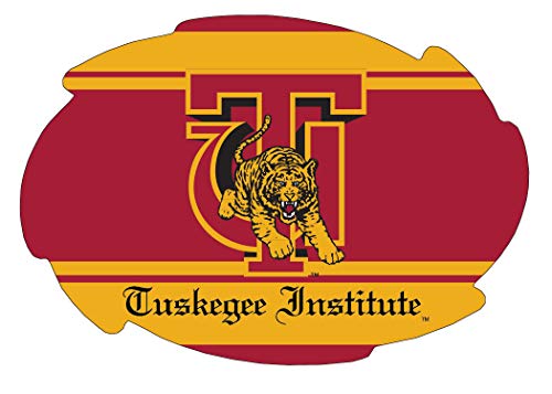 Tuskegee University Stripe Design Swirl Shape 5x6-Inch NCAA High-Definition Magnet - Versatile Metallic Surface Adornment