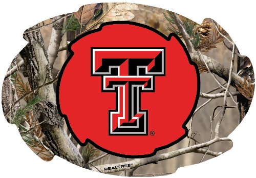 Texas Tech Red Raiders Camo Design Swirl Shape 5x6-Inch NCAA High-Definition Magnet - Versatile Metallic Surface Adornment