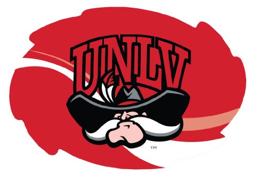 UNLV Rebels Stripe Design Swirl Shape 5x6-Inch NCAA High-Definition Magnet - Versatile Metallic Surface Adornment
