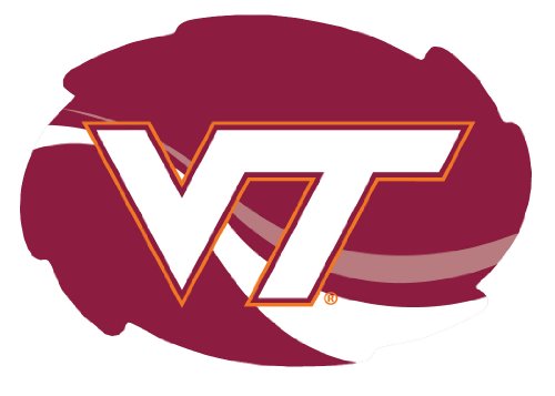 Virginia Tech Hokies Stripe Design Swirl Shape 5x6-Inch NCAA High-Definition Magnet - Versatile Metallic Surface Adornment