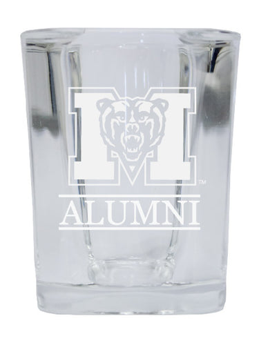 NCAA Mercer University Alumni 2oz Laser Etched Square Shot Glass 