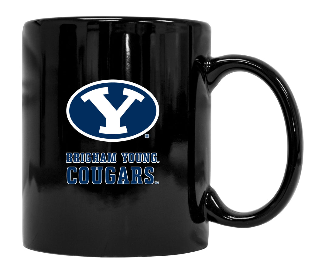 Brigham Young Cougars Black Ceramic NCAA Fan Mug 2-Pack (Black)