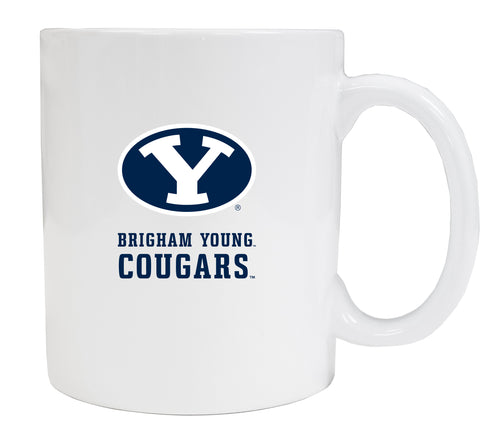 Brigham Young Cougars White Ceramic NCAA Fan Mug (White)