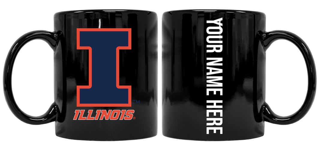 Personalized Illinois Fighting Illini 8 oz Ceramic NCAA Mug with Your Name