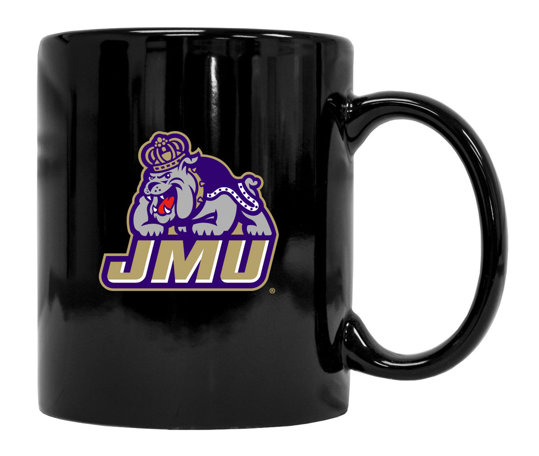 James Madison Dukes Black Ceramic Coffee NCAA Fan Mug 2-Pack (Black)