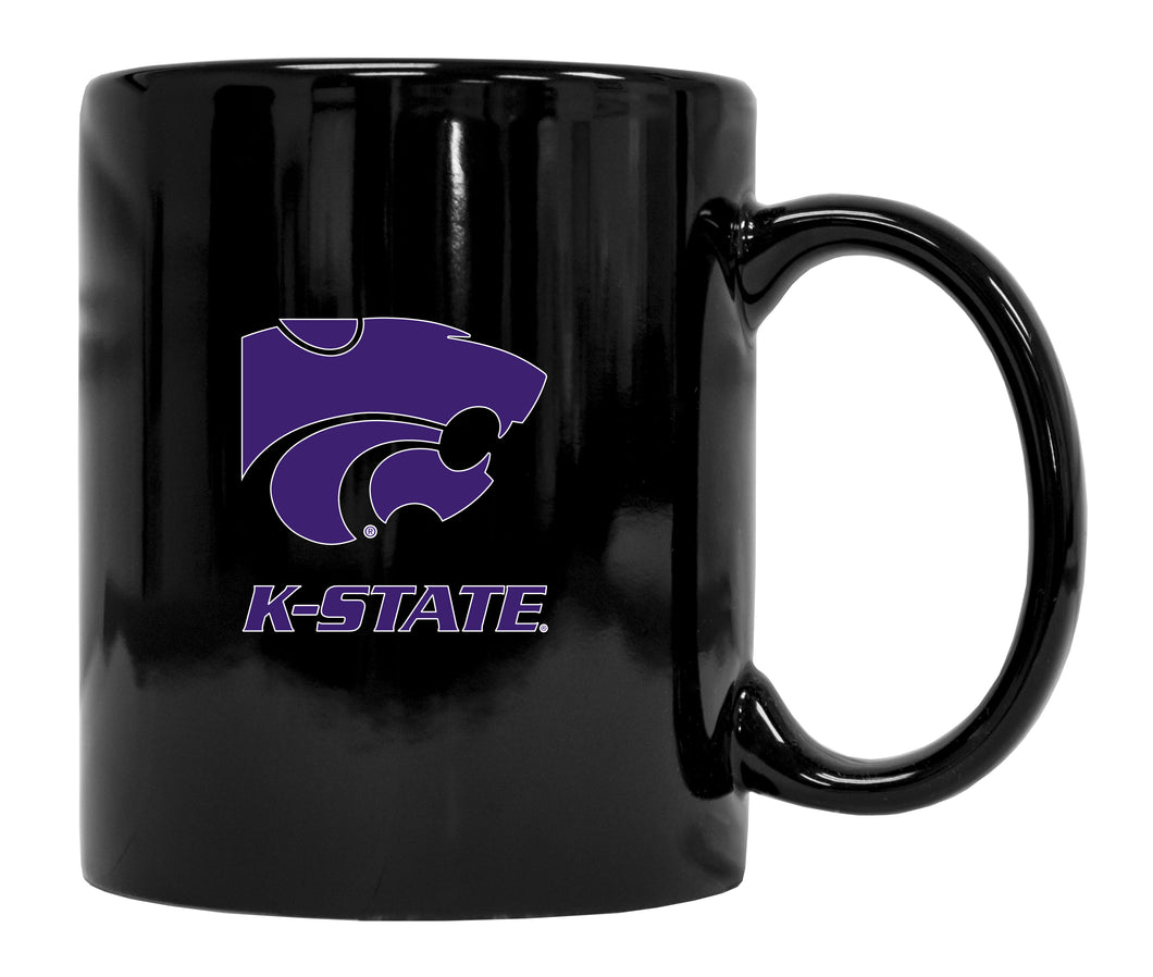 Kansas State Wildcats Black Ceramic Mug (Black).