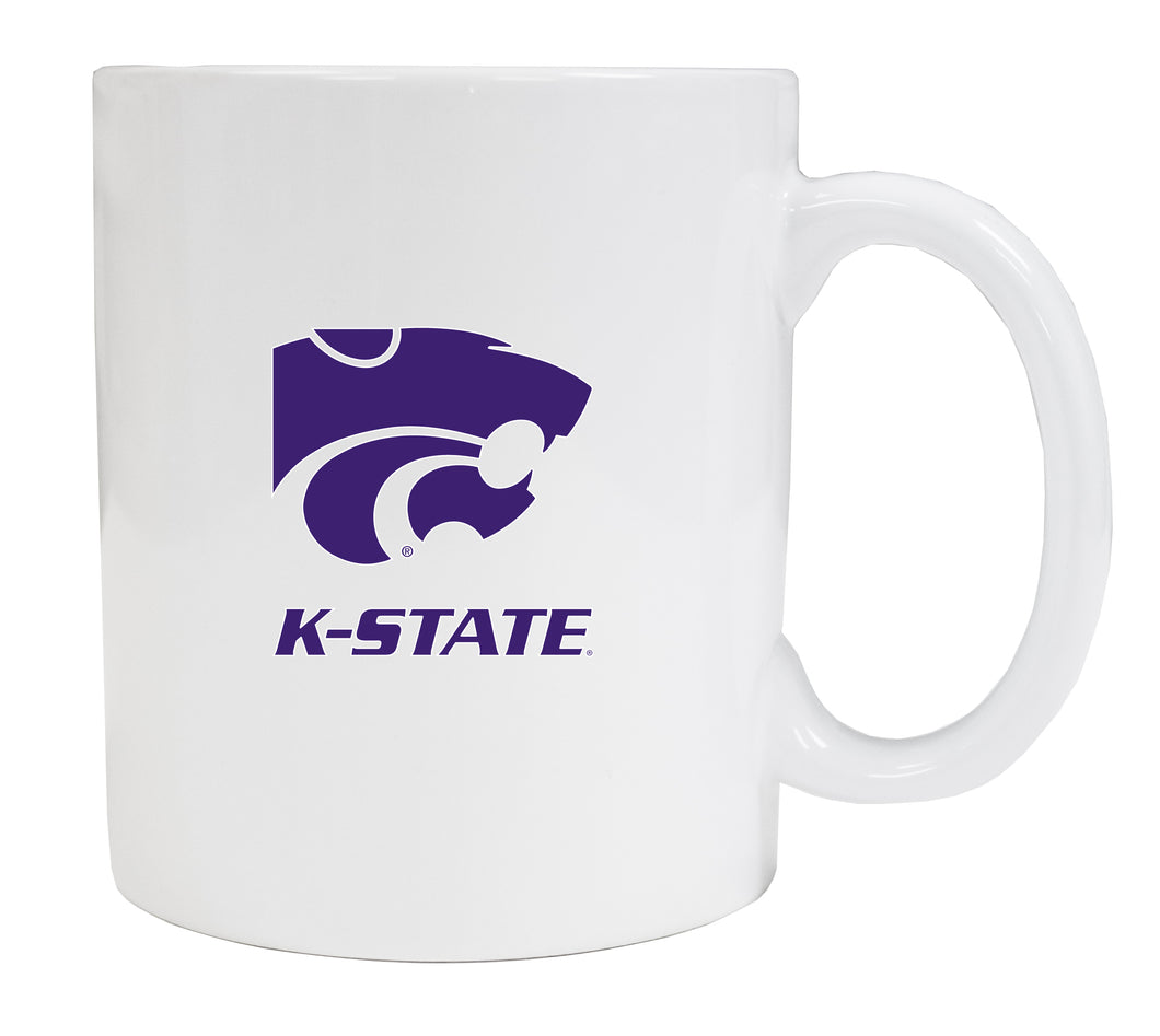 Kansas State Wildcats White Ceramic Mug (White).