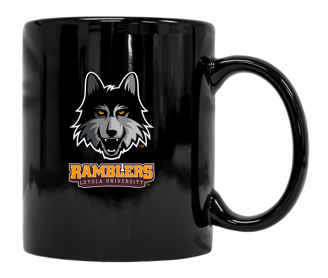 Loyola University Ramblers Black Ceramic Mug (Black).