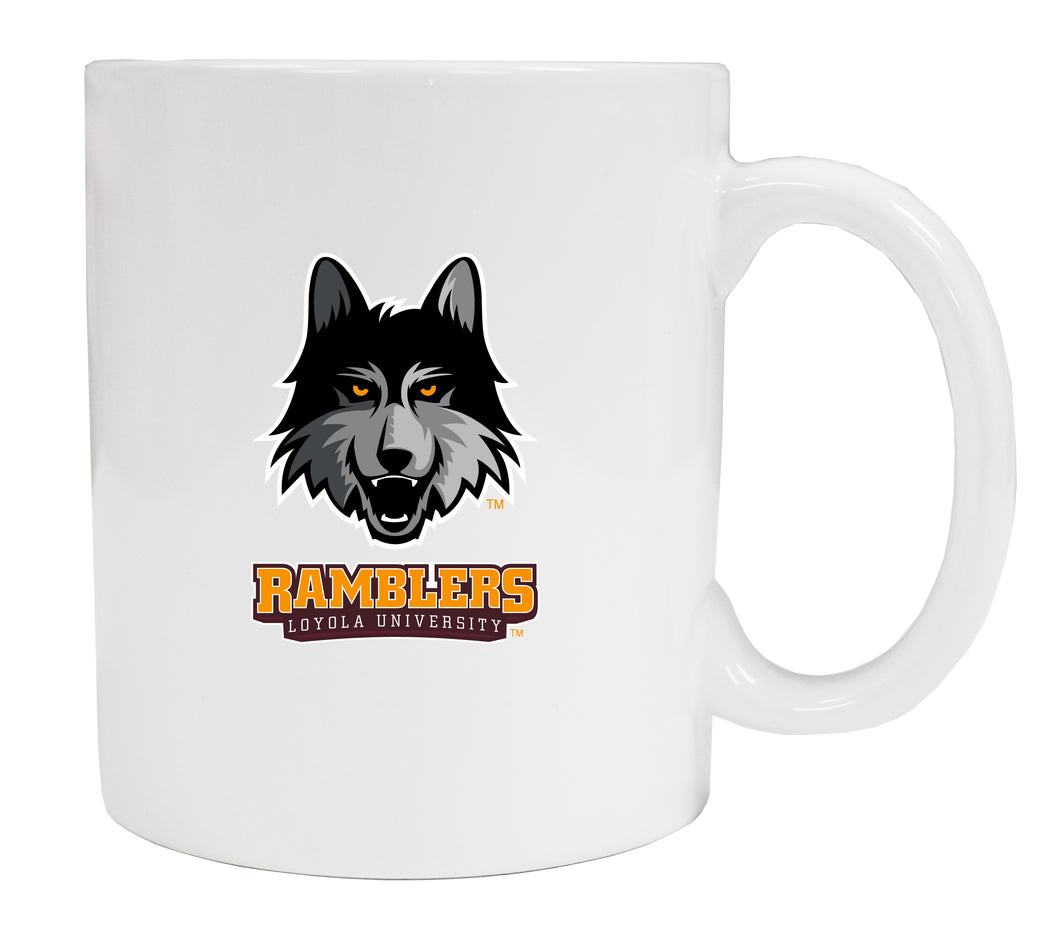 Loyola University Ramblers White Ceramic Mug (White).