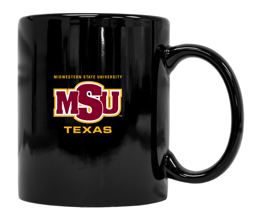 Midwestern University Mustangs Black Ceramic Mug (Black).