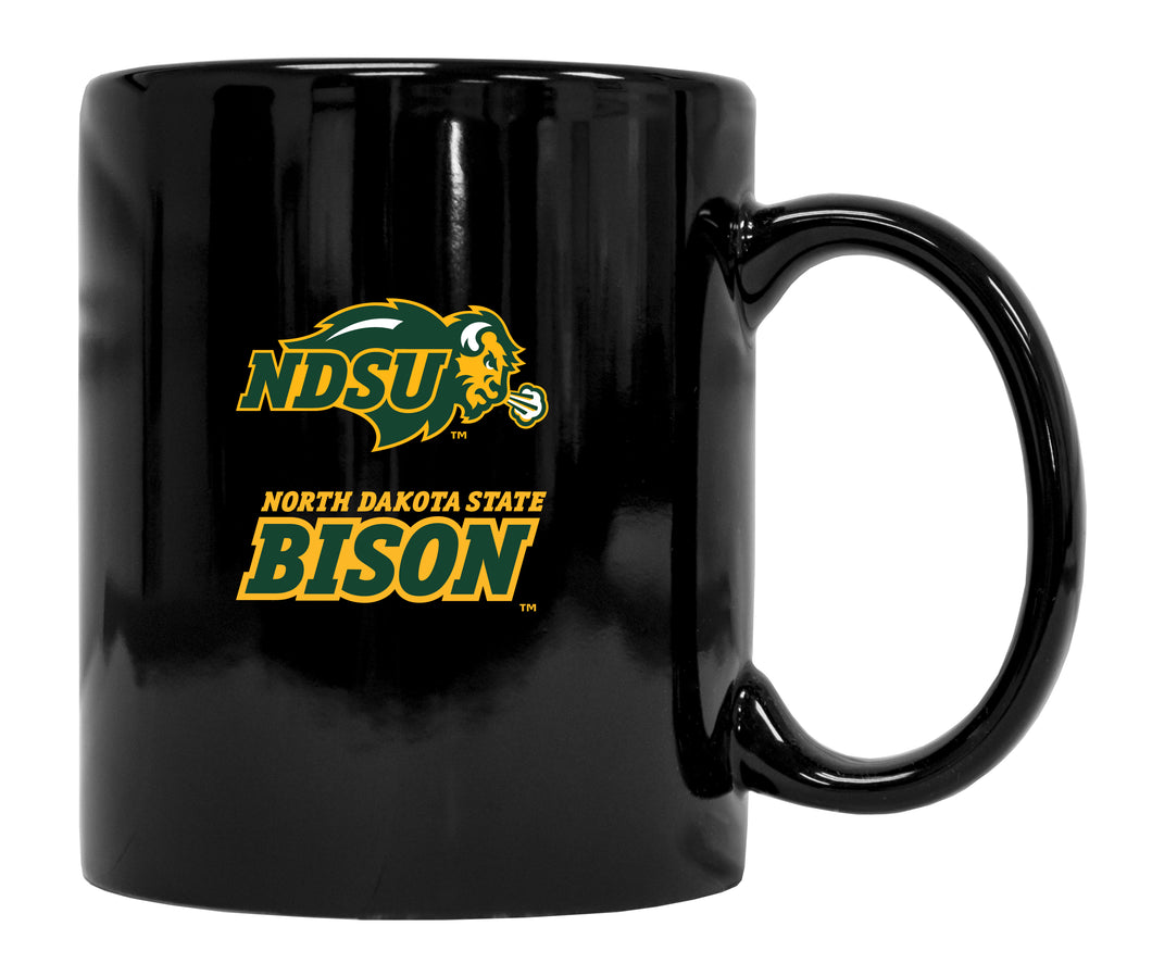 North Dakota State Bison Black Ceramic Mug 2-Pack (Black).