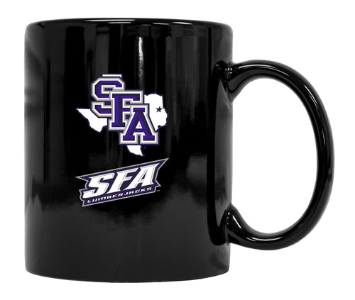 Stephen F. Austin State University Black Ceramic NCAA Fan Mug 2-Pack (Black)