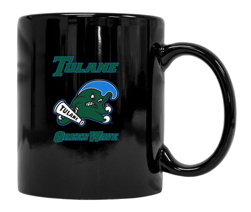 Tulane University Green Wave Black Ceramic NCAA Fan Mug 2-Pack (Black)
