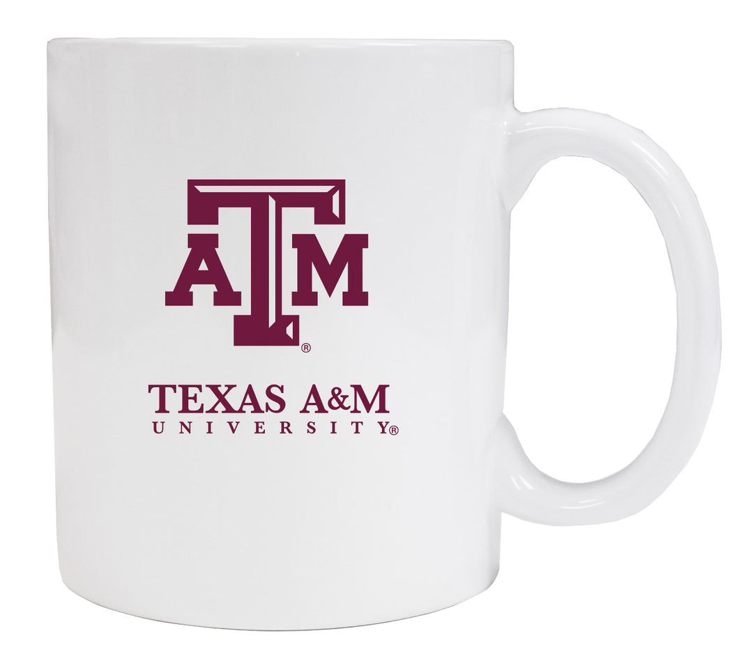 Texas A&M Aggies White Ceramic Coffee Mug 2-Pack (White).