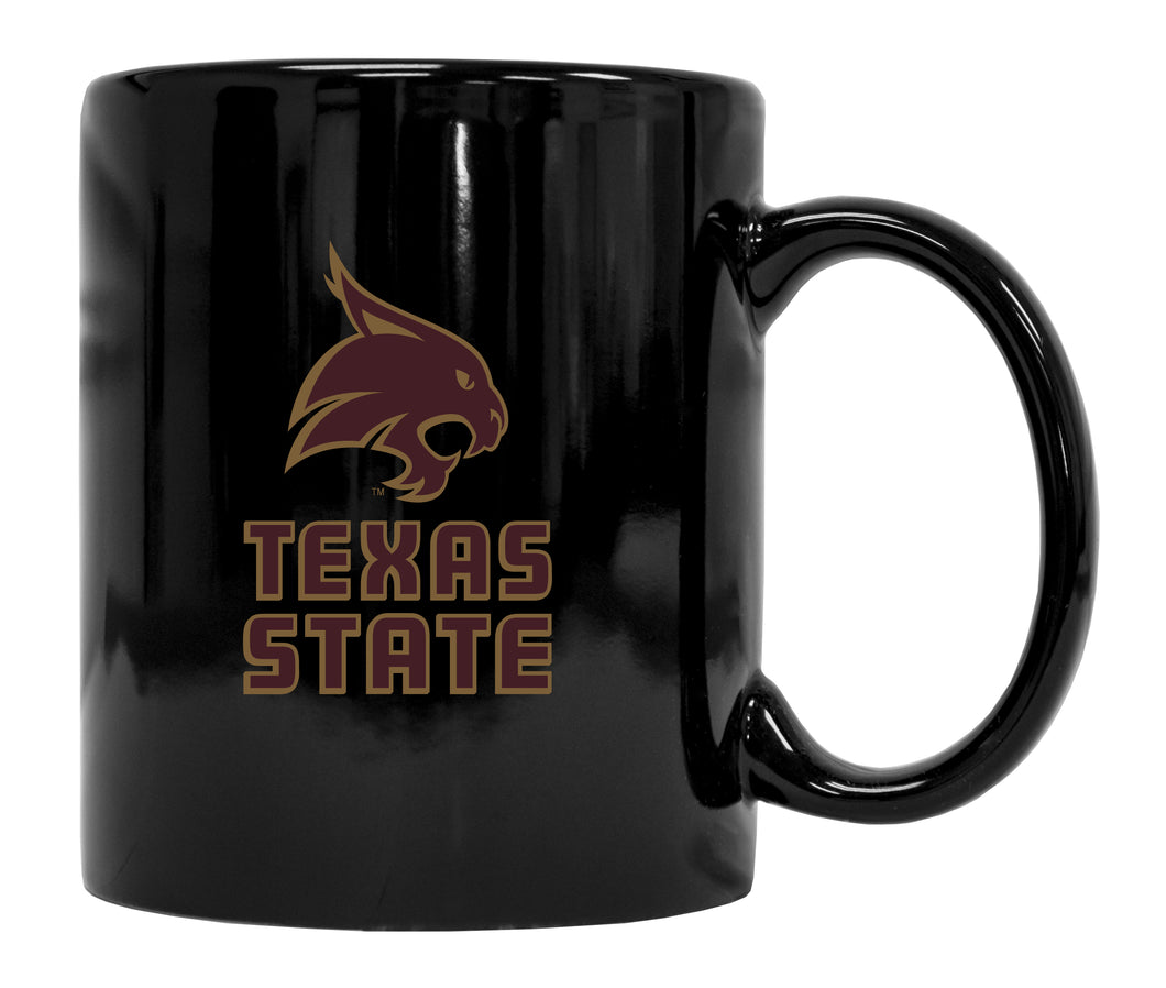 Texas State Bobcats Black Ceramic NCAA Fan Mug 2-Pack (Black)
