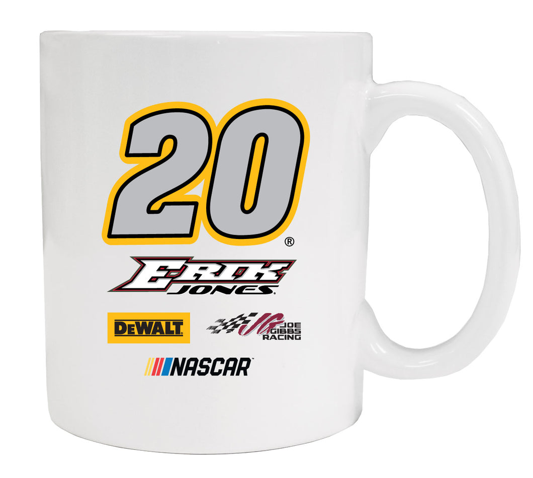 Erik Jones #20 Ceramic White Mug New for 2020 (White).
