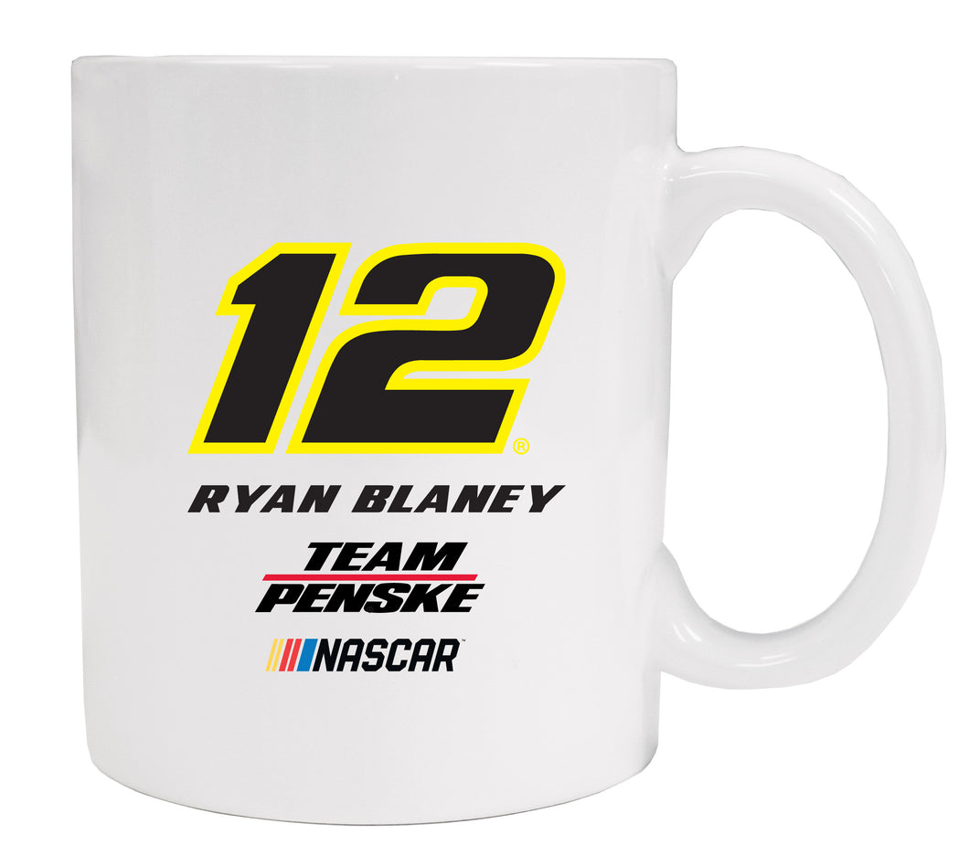 Ryan Blaney #12 Ceramic White Mug New for 2020 (White).